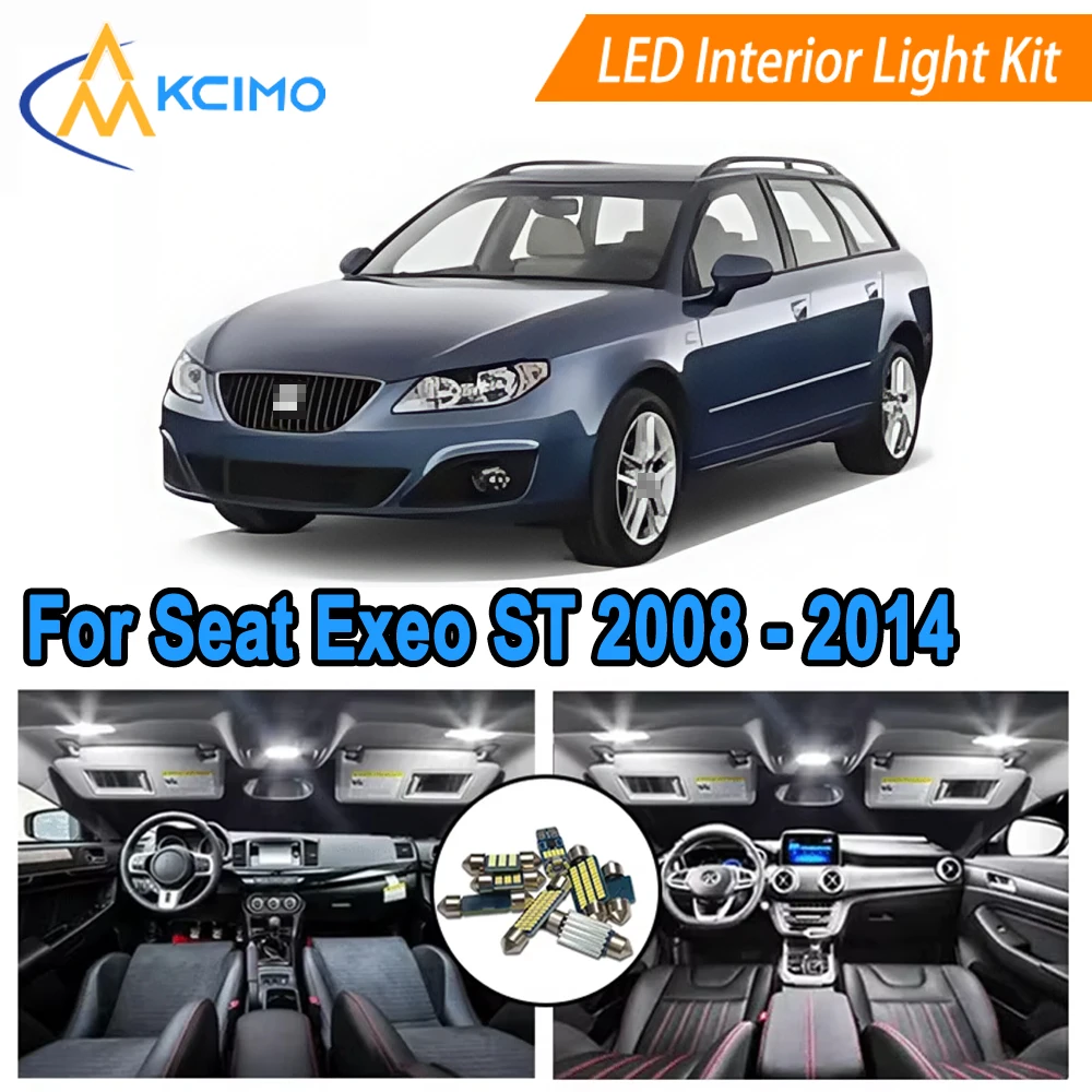 

Внутреннее освещение автомобиля для Seat Exeo ST 3R 3R2 3R5 2008-2014, внутренняя купольная лампа для верхней кабины, светодиодная лампа, замена лампы для карты
