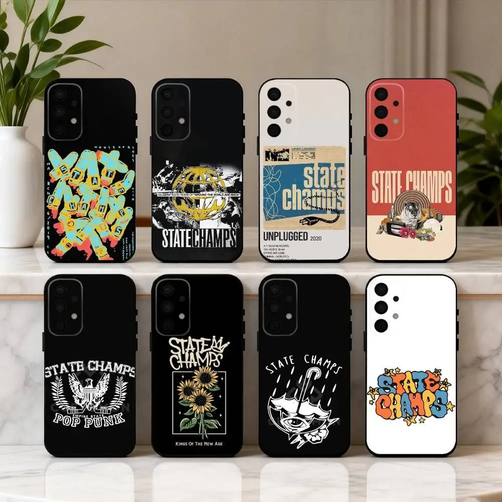 

Rock S-State C-Champs Band Phone Case For Samsung Galaxy A73,A72,A71,A70,A53,A52,A51,Soft Silicone Black Cover