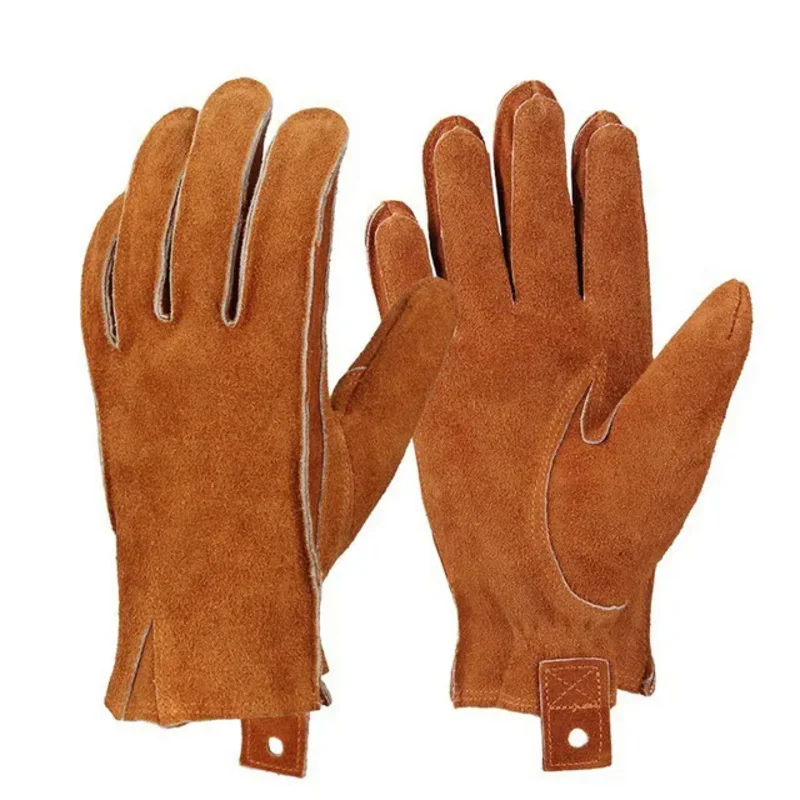 Vintage Retro Leather Breateable Gloves Men Motorcycle Motocross Cycling Racing Motorbiker Bike Horse riding Working Luvas