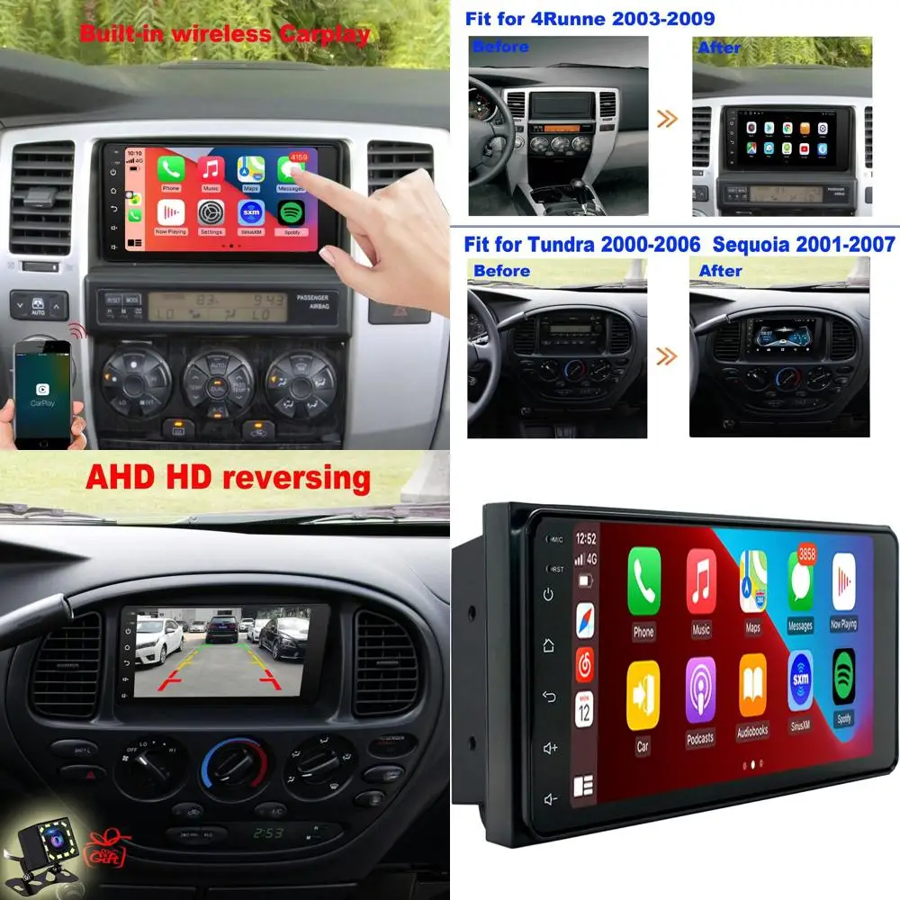 

for Toyota Radio Upgrade 4Runner 2003-2009 Tundra 2003-2006 Sequoia 2003-2007 Android Stereo Replacement IPS Touch Screen Steeri