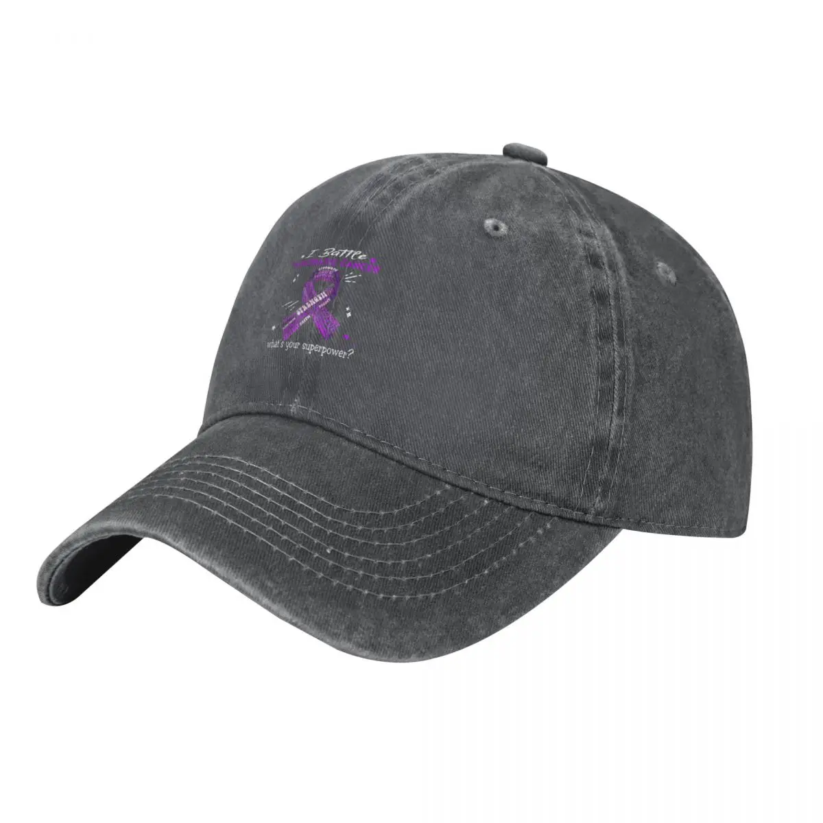 Pancreatic Cancer Warrior - I Battle Pancreatic Cancer What's Your Superpower? Baseball Cap Snapback Cap Designer Man Women's