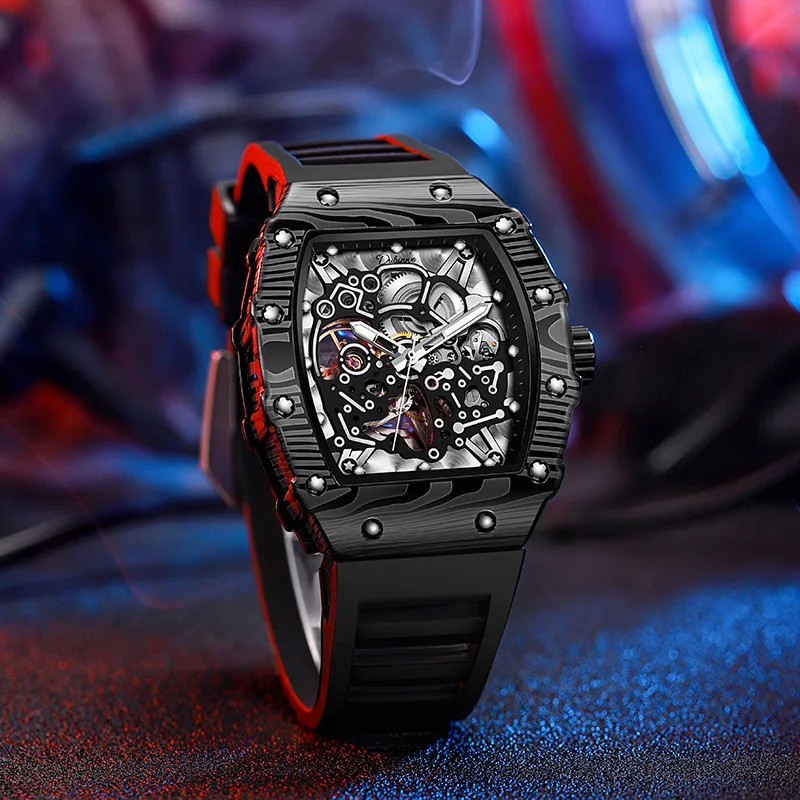 

Durenwei Men's Automatic Mechanical Watch, High-End Skeletonized Trendy Luminous Watch for Students, Watch Accessories