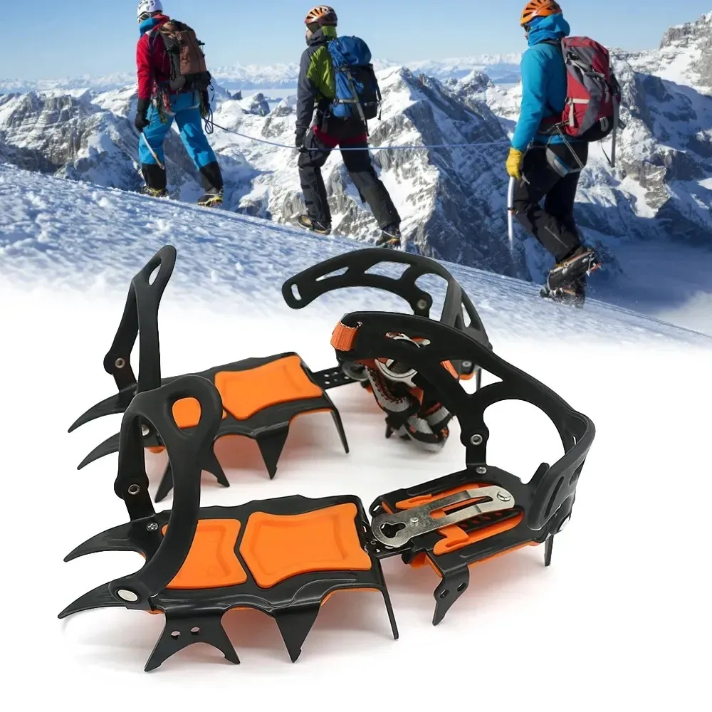 10 / 12 / 14 / 18 / 19 Teeth Ice Crampons Winter Snow Boot Shoes Ice Gripper Anti-skid Ice Spikes Snow Traction Cleats