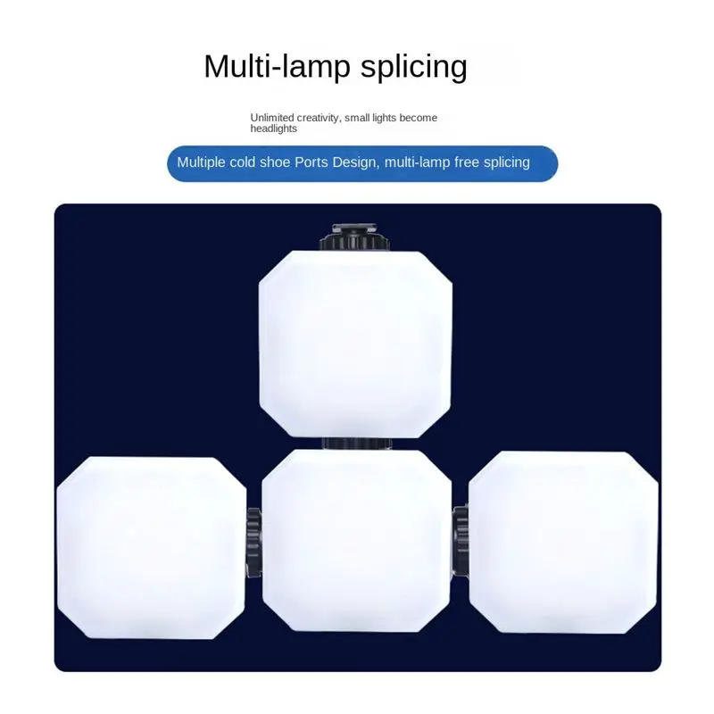 

AABFK Мини Портативный RGB Видеосветильник Перезаряжаемая светодиодная подсветка для камеры Заполняющий свет для фотосъемки Поддержка освещения для фотосъемки