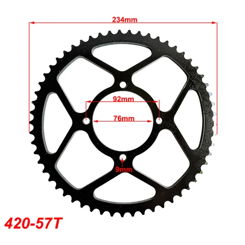 420-51T 53T 57T 60T 76MM Звездочка для 50CC 70CC 90CC 110CC 125CC 140CC Pit Dirt Bike ATV Quad Мотоцикл Багги Go Kart Запчасти
