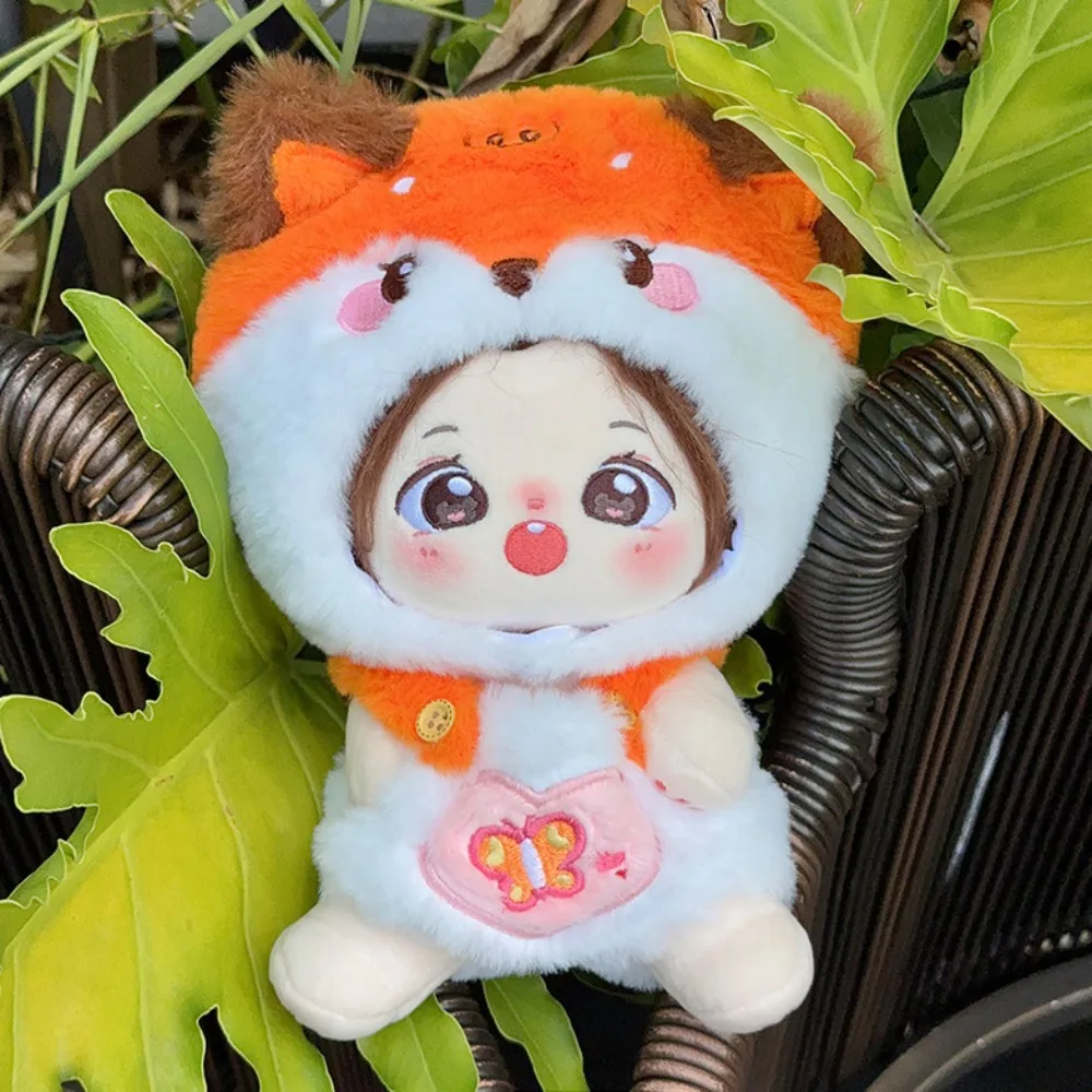 Animal Headcover Cotton Doll Clothes Set Lucky Cat Strap Pants Cotton Doll Plush Suit Kawaii Fashion Plush Dolls Clothes