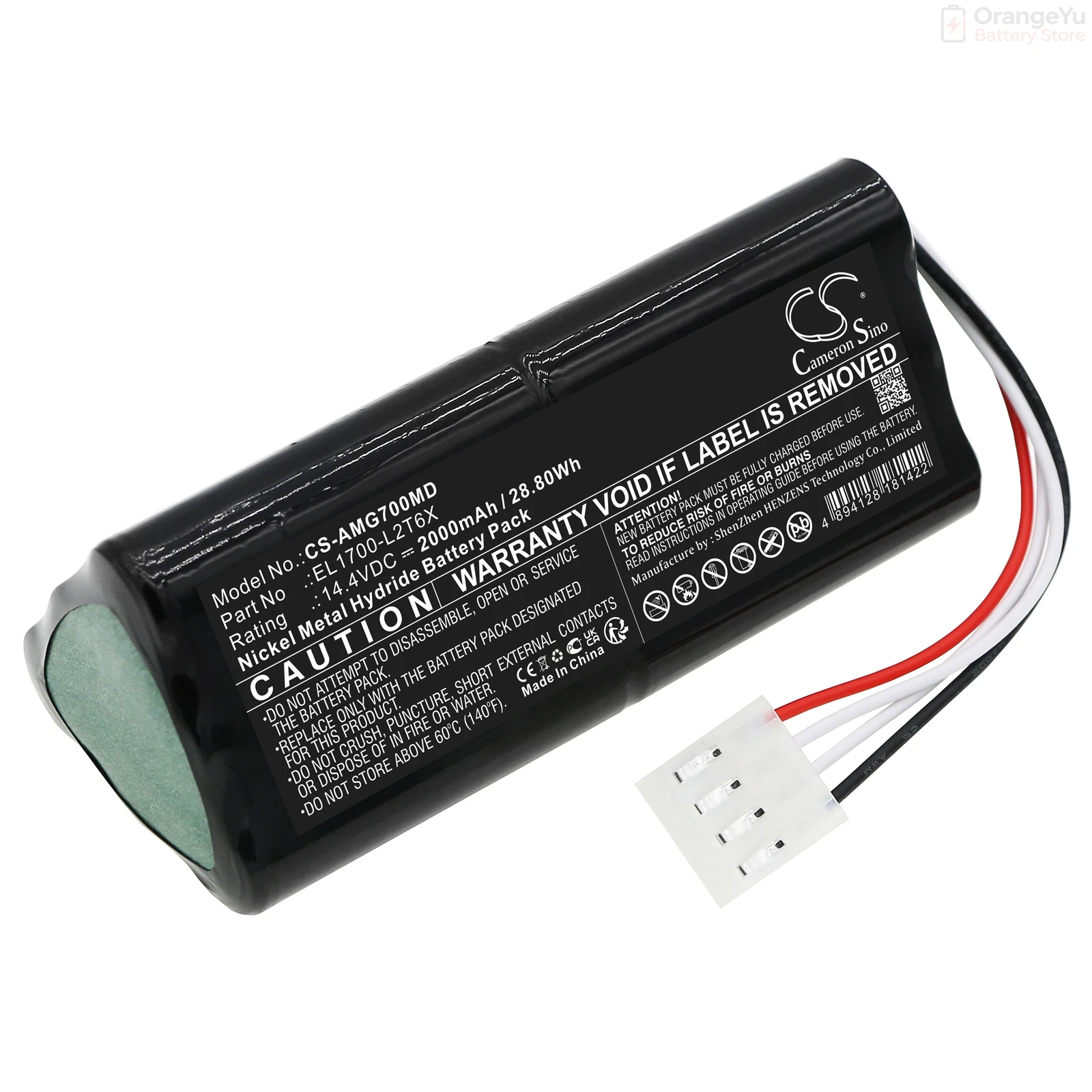 Replacement 14.4V 2000mAh Medical Battery for Amico GoLift 700 Go Lift 700 EL1700-L2T6X B12060