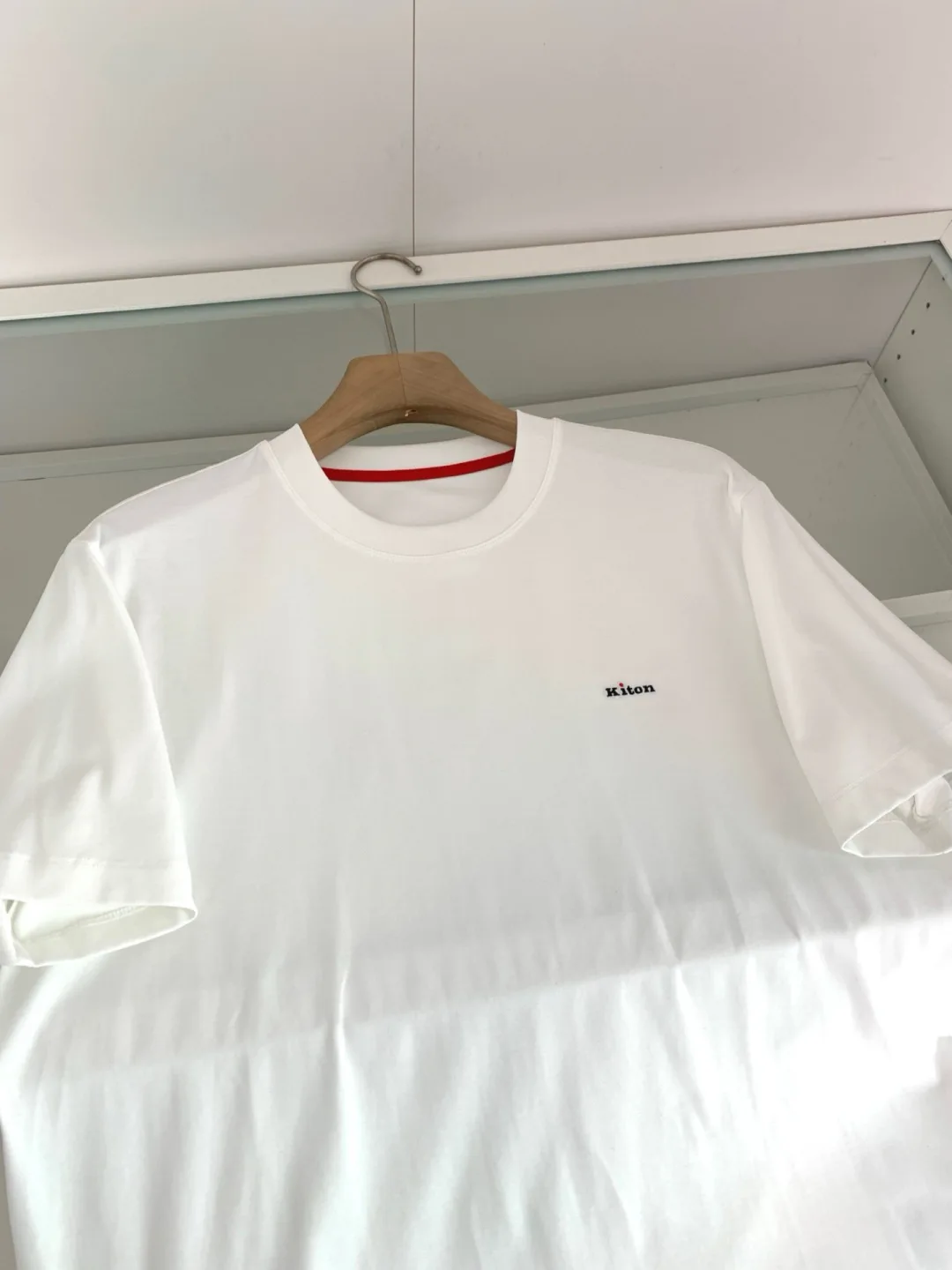 Kiton Italian Embroidery Men's Casual Short Sleeve T-Shirt