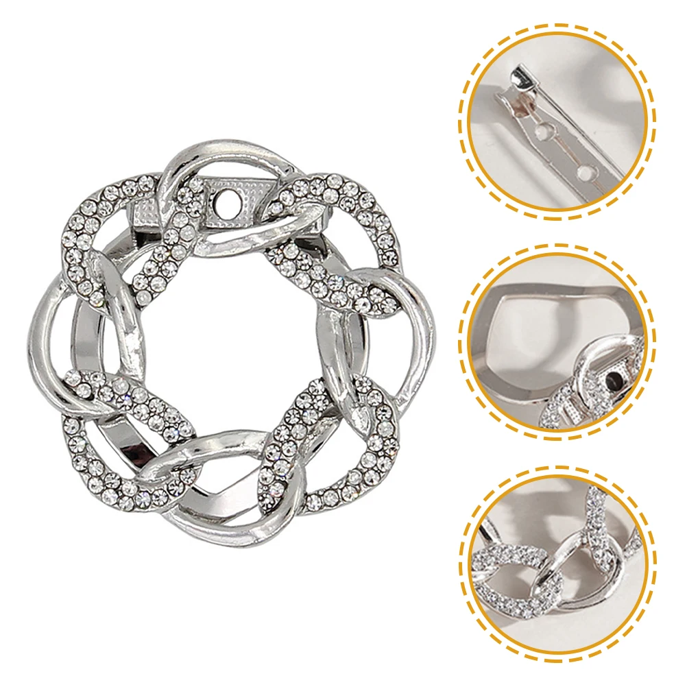 وشاح للنساء T التعادل مشبك الملابس التبعي وشاح حلقة تي شيرت كليب فستان مشبك سترة كليب قميص العلاقات الدائري