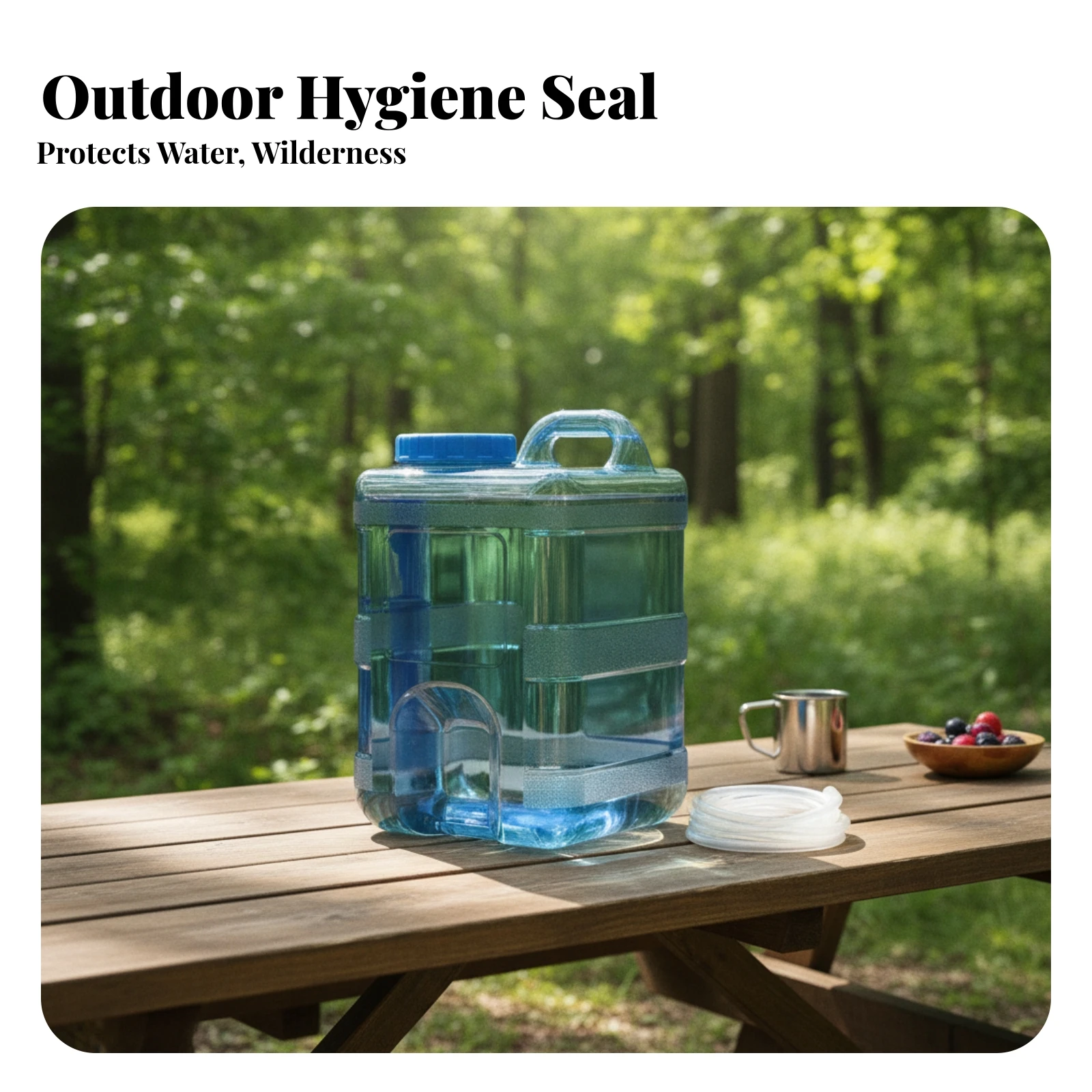 Water Hose Set Portable Water Dispenser Container Clear Translucent for Outdoor Use view 2