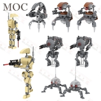 Movie Series Robot Character Building Blocks Interstellar Sci-Fi Battle Droid Action Figure Models Assembly Bricks Toys For Kids