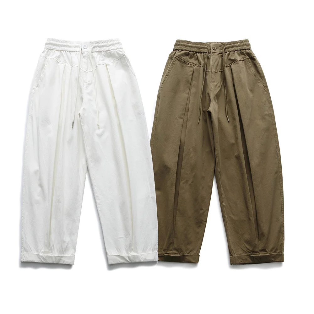 

Парные широкие мешковатые брюки для мужчин и женщин в стиле Харадзюку, уличная одежда, винтажные модные свободные повседневные брюки-карго, брюки-шаровары до щиколотки