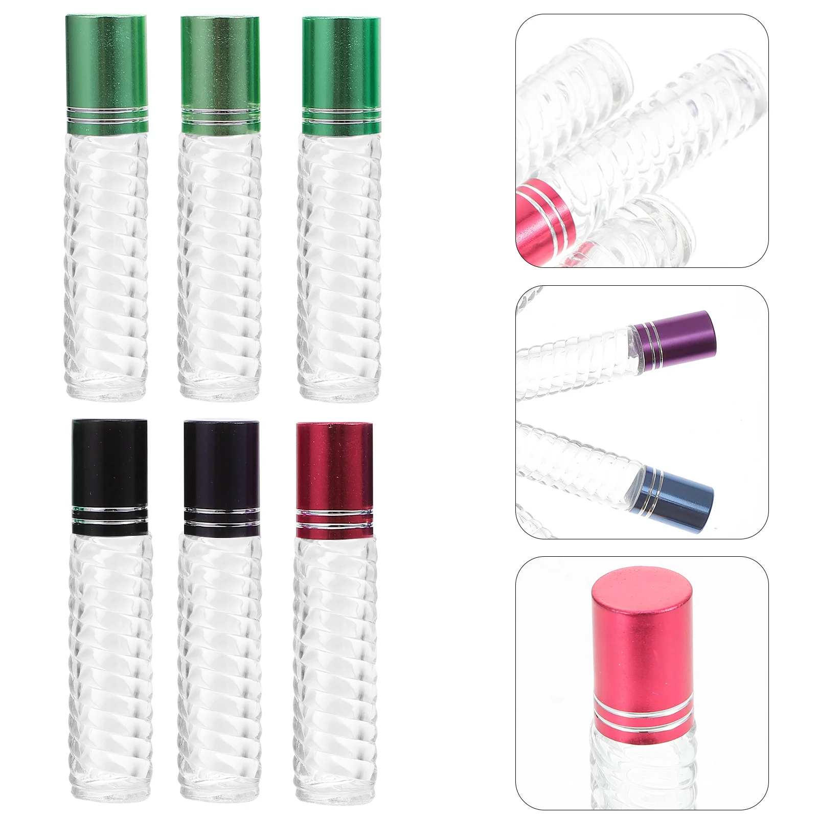 12 stuks 5 ml glazen rollerfles met dop hervulbare roll-on flessen voor essentiële oliën parfum subverpakking compact reisformaat