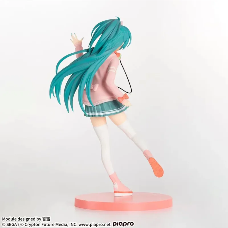 Oryginalna figurka Hatsune Miku Project DIVA Arcade Future Tone Ribbon Girl Anime Doll Ozdoby Zabawka Prezent dla Dziecka SEGA SPM Dostępna od Ręki