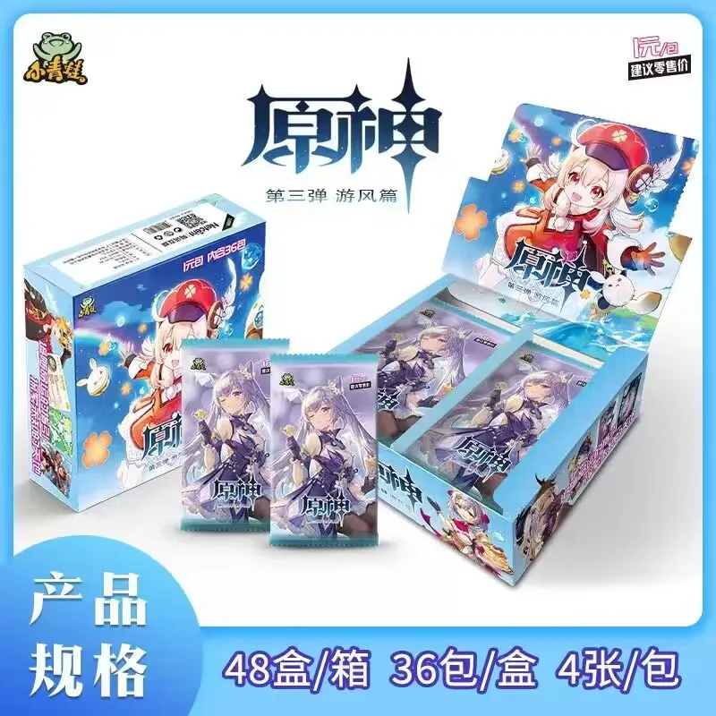 Game Genshin Impact Cards Anime Project TCG Game Lumine Booster Box Collection Cards Games Rare SSR SR Card Toys Birthday Gifts