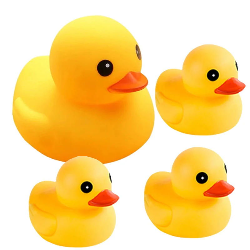 1/5pcs Squeaky Rubber Duck Duckie Float Bath Toys Baby Shower Water Toys for Swimming Pool Party Toys Gifts Boys Girls