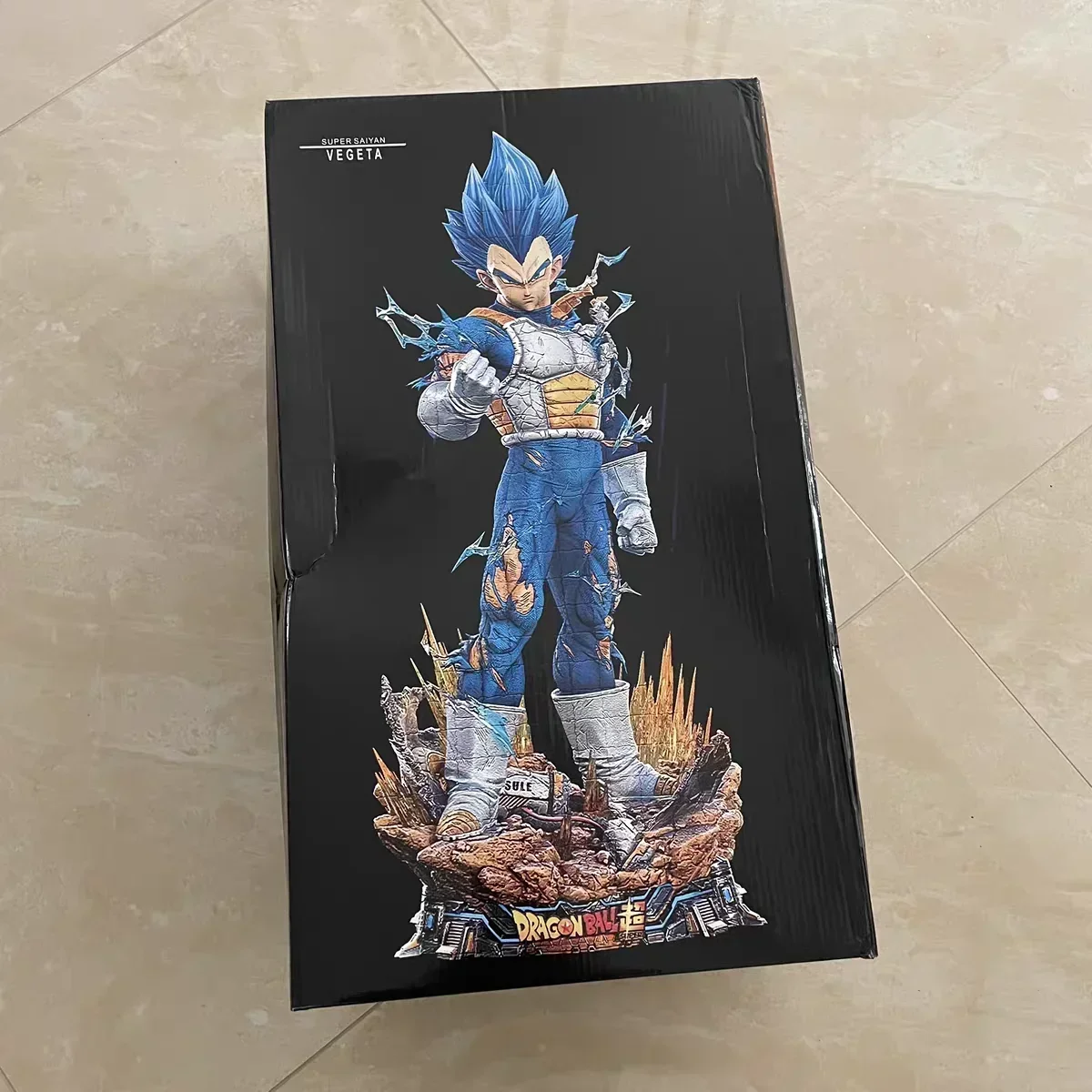 55Cm Drakenbal Z Originele Bandai Anime Figuur Nieuwe Gk Vegeta Super Saiyan Drie Kop Actie Pvc Collectie Beeldje