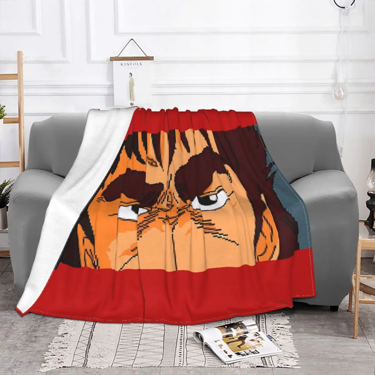 Eyebrows Hokuto No Ken Blanket Plush All Season Cute Ultra-Soft Throw Blankets For home Plush Thin Quilt