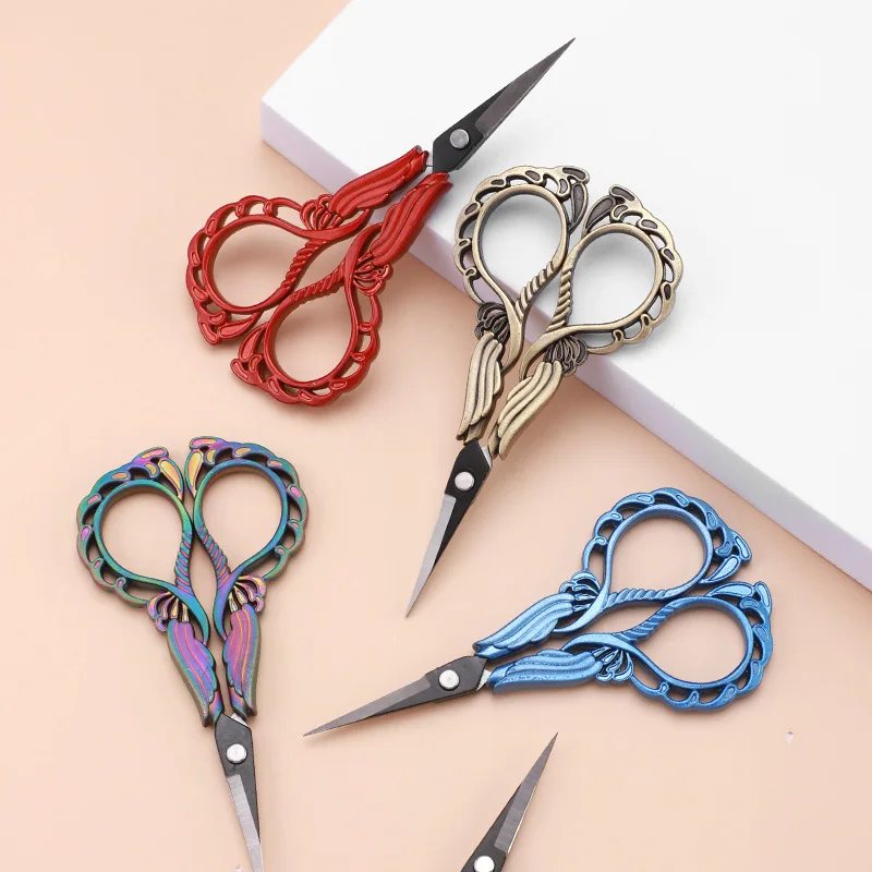 Mr. Paper 3 styles 1/pack stainless steel Buddhist orchid scissors plum blossom scissors gift Buddha hand lotus flower scissors