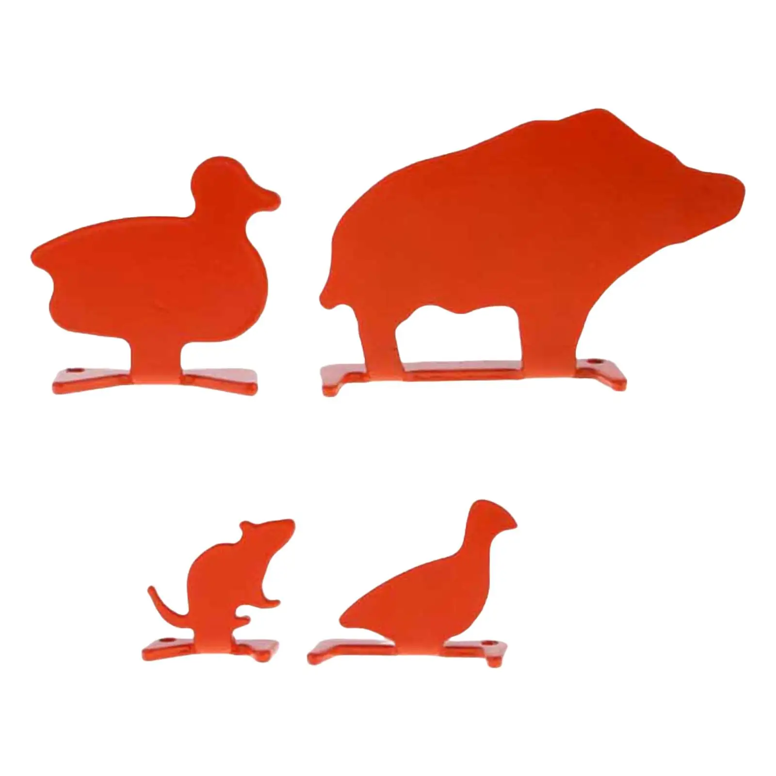Metal Reset Target 4 Pieces Steel Target Animal Silhouette Carbon Steel for Outdoor Yard