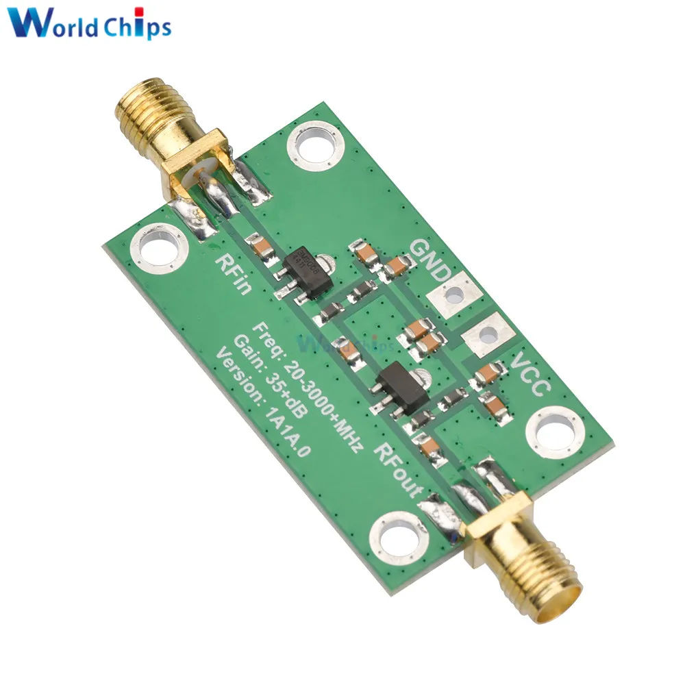 20-3000MHz Broadband RF Amplifiers 35dB Gain Low Noise LNA RF Broadband Amplifier Module 3.3-6V 150mA Amp Board