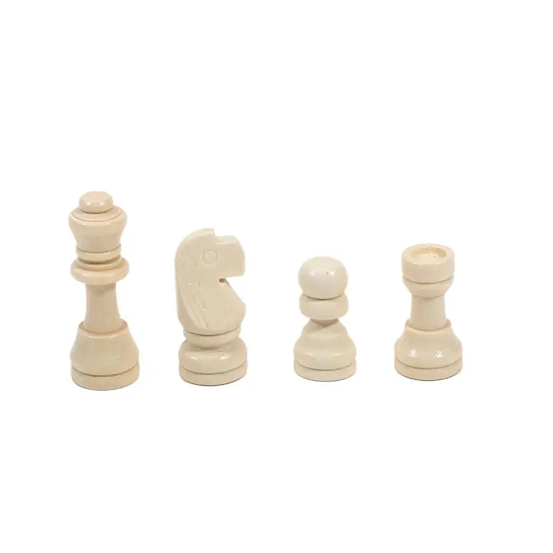 32-teiliges Holzschachspiel Standard-Turnier Staunton Holzschachfiguren 52mm Königshöhe, nur Schachfiguren ohne Brett – Detail 16