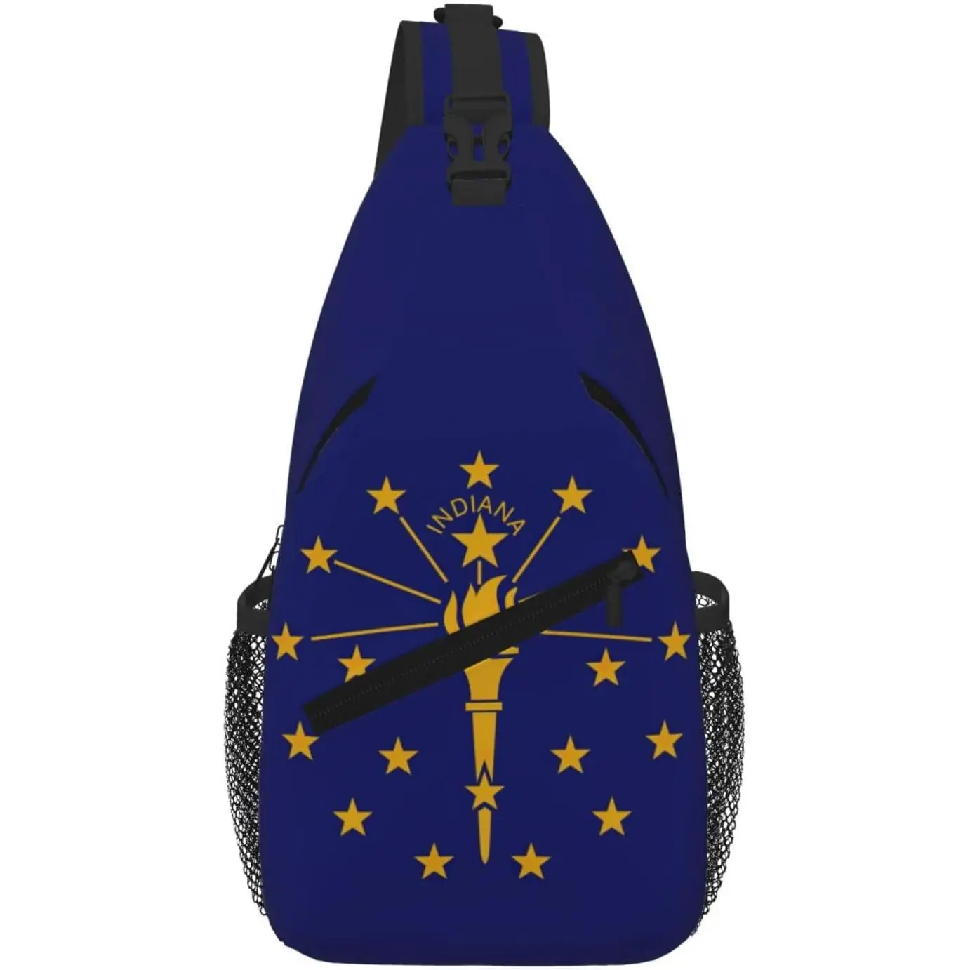 Flag print Small Sling Backpack Crossbody Sling Bag, Chest Bag Daypack Fanny Pack for Outdoors Reusable Multipurpose