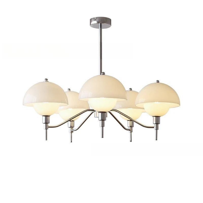 Mushroom living room chandelier, Nordic creative medieval dining room bedroom study hotel lamp c