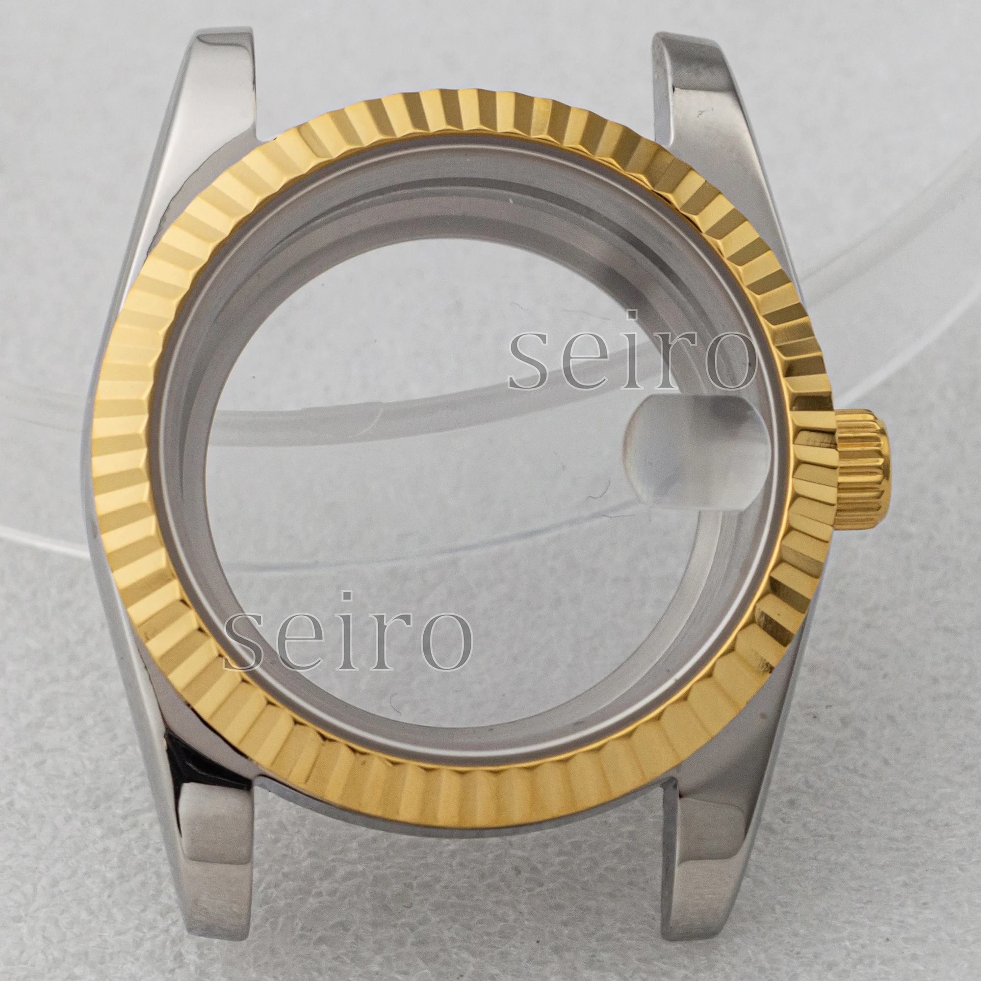 

36mm/39mm Watch Case Sapphire Glass Transparent Glass/Steel Bottom 10ATM Waterproof for Datejust NH35 NH36 Movement Repair Parts