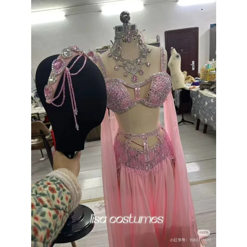 

Customized Belly Dance Costume Oriental Dance New Performance Costume Set Dress