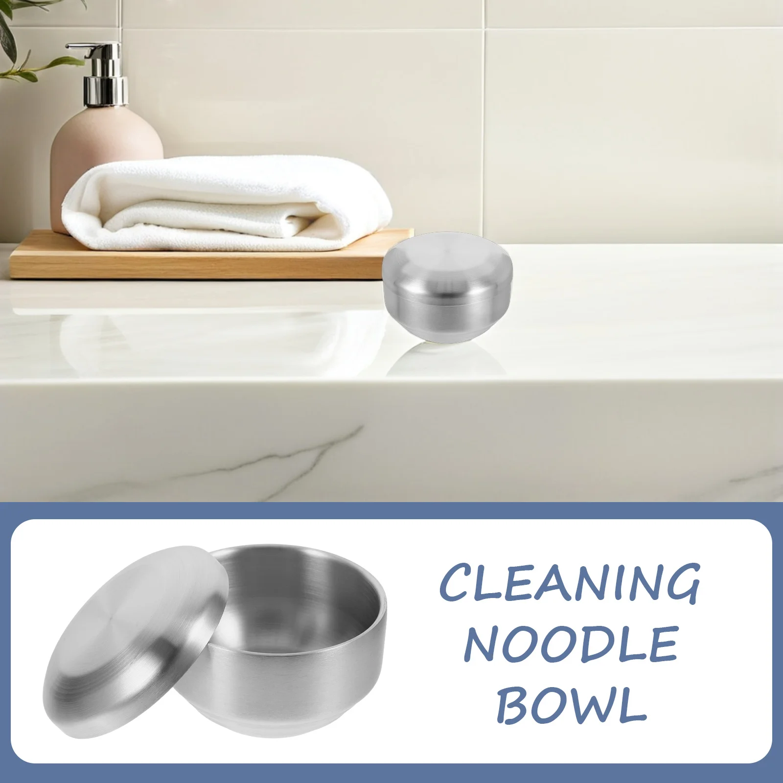 الفولاذ المقاوم للصدأ وعاء الحلاقة غطاء سطح أملس كريم الحلاقة طبق الرجال السفر الحلاقة اكسسوارات الفولاذ المقاوم للصدأ أطباق الوجه