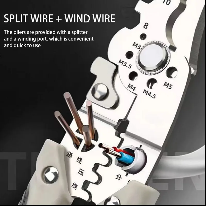 Wire Stripper 21 in 1 Multi-function Adjustable Electrician Special Wire Stripping Non-slip Scissors Household Hardware Tools