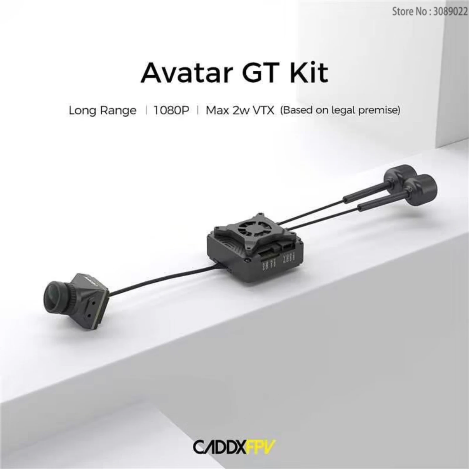 Walksnail Avatar GT KIT 2W VTX Avatar HD Pro Camera 1080P 160 FOV Gyro 1/1.8 Inch Camera 5.8G 2W Transmission FPV Camera VTX Kit
