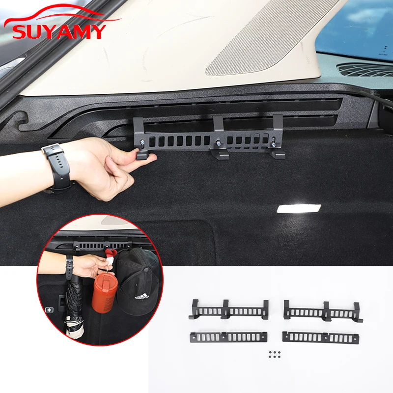 

Для BMW X5 G05 2019-2025 боковые крючки для багажника из углеродистой стали, вешалка для одежды, крючок для отделки заднего багажника автомобиля, защитный крючок для багажа, аксессуары