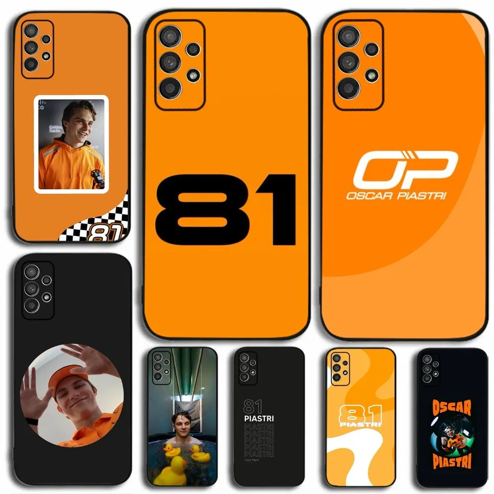 

Racing 81 O-Oscar Piastri Phone Case For Samsung Galaxy A13,A21s,A22,A31,A32,A52,A53,A71,A80,A91 Soft Black Cover