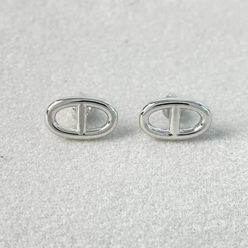 أقراط أنف خنزير كلاسيكية ، أقراط بسيطة رائعة صغيرة ، تصميم فرنسي معقد متخصص ، أزياء شخصية ، إحساس