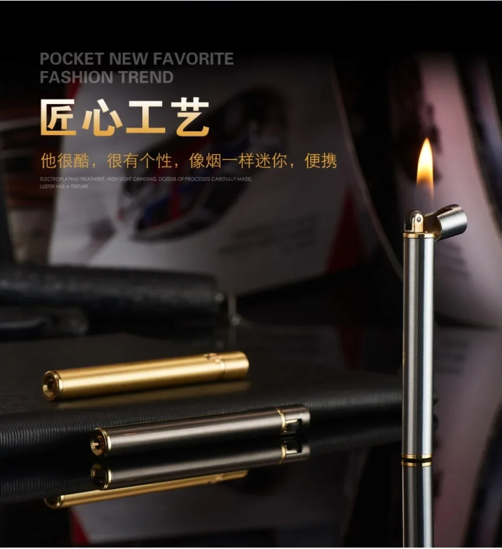 موضة جديدة صغيرة معدنية يندبروف جت الشعلة ولاعة السجائر الغاز لهب نفاث ولاعة السجائر (بدون غاز) #3