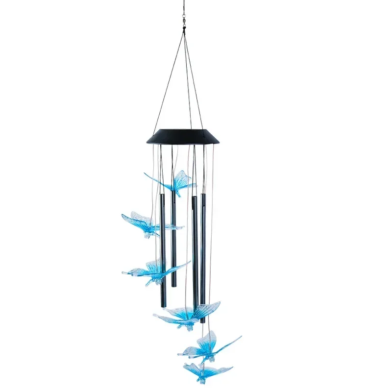 New Solar Light Controlled Hummingbird Colorful Wind Chime LightXY01