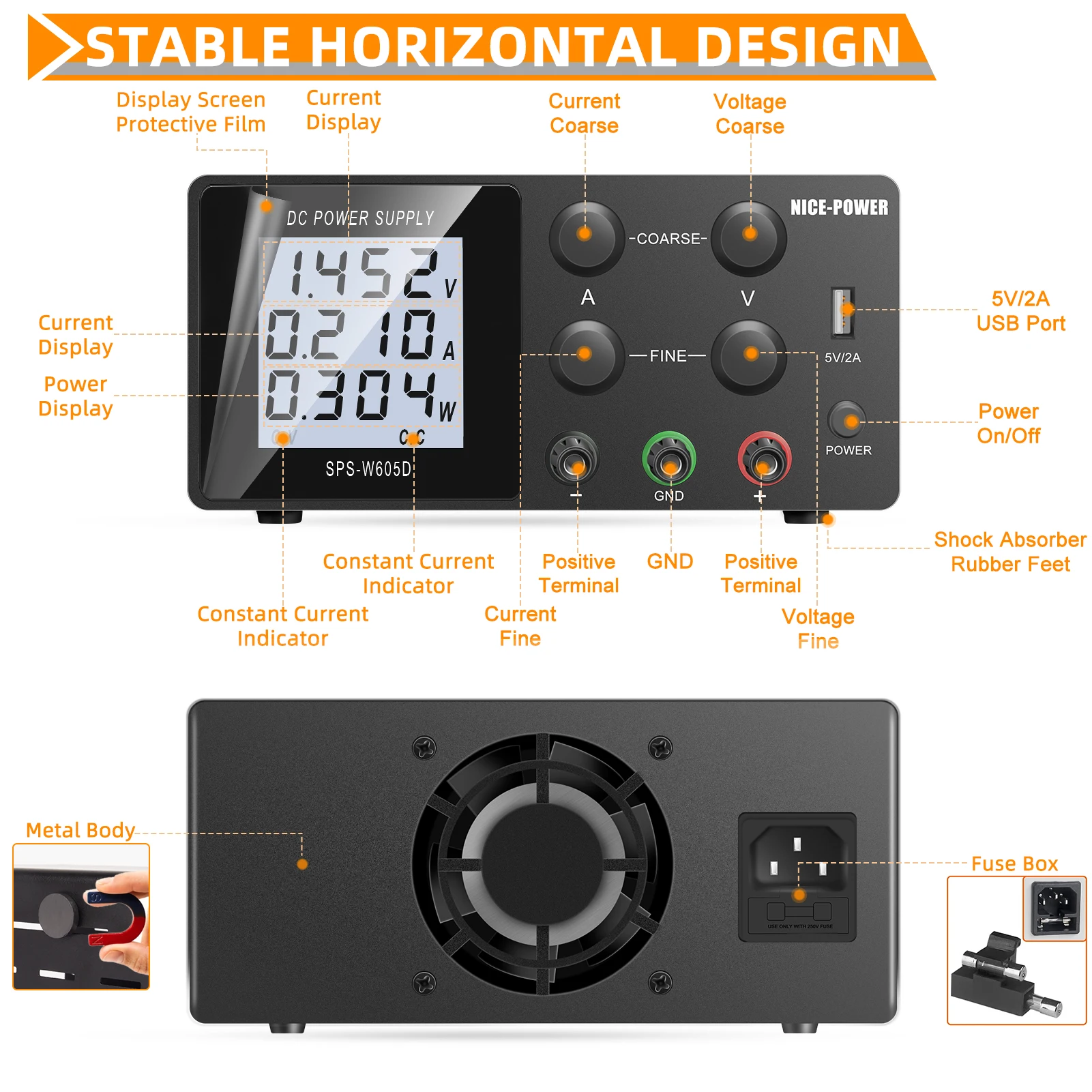 Nice-power LCD Bench Lab Power Supply Unit 30V 10A 24V 12V Adjustable Voltage Stabilized 4-Digit DC Laboratory Regulator Source