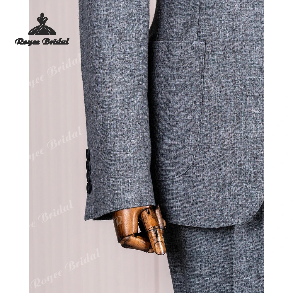 Notch Revers Tweedelige Single Breasted Heren Trouwpak 2026 Zakelijk Avondpak Aangepaste trajes para hombre