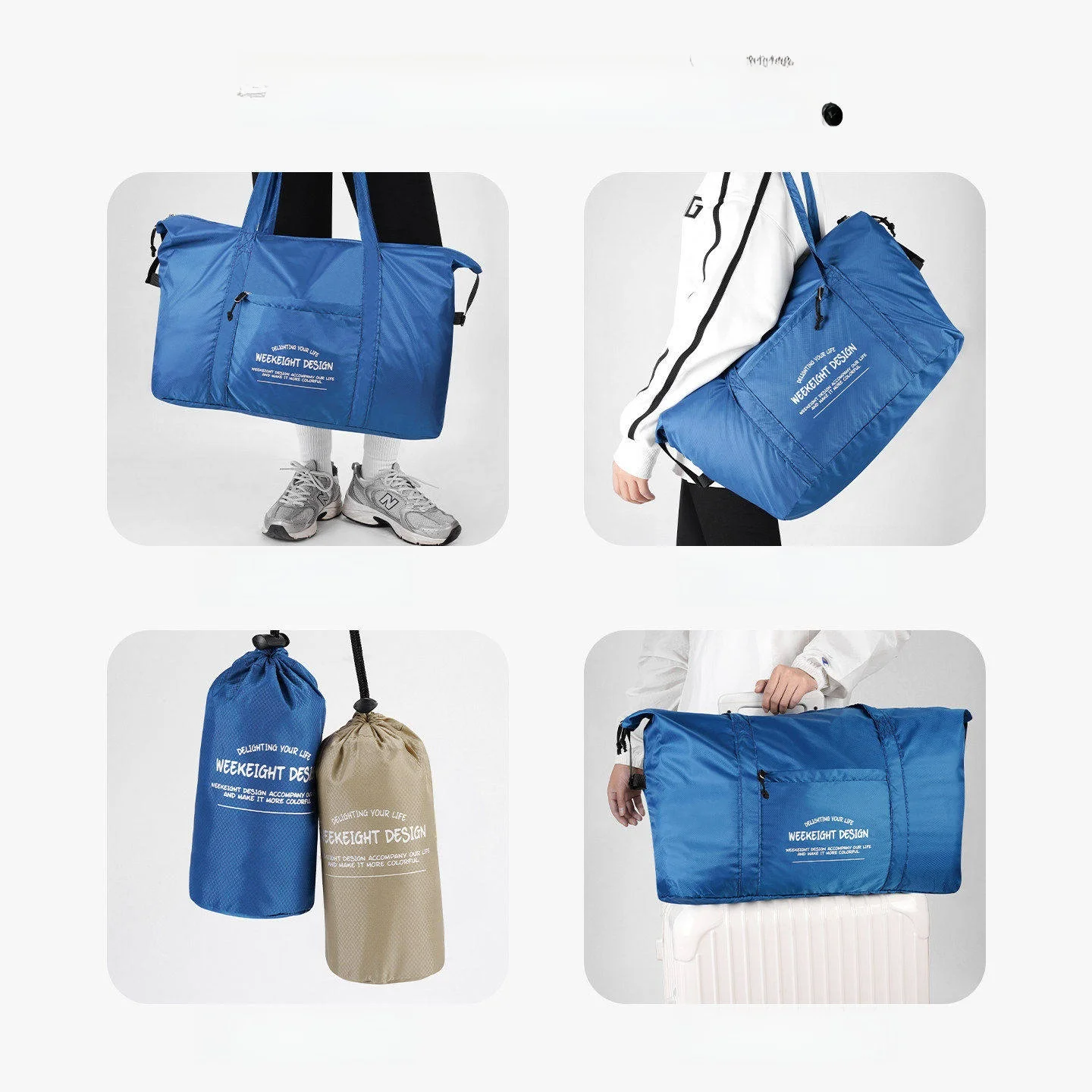 Ultra-Light Portable Travel Bag Handheld Storage Bag for Luggage Large Capacity Fitness Bag Carry-On Suitcase with Handle