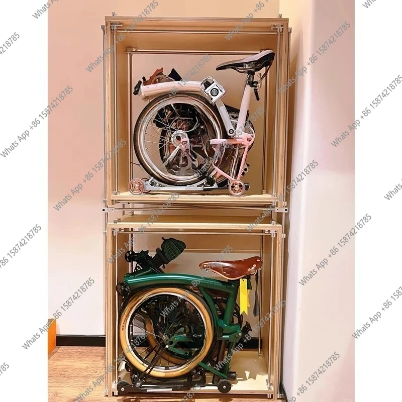 Ocean plate folding bicycle display rack, double floor rack, mountain bike display storage rack