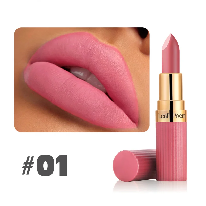 6 Matte lipstick that doesn't fade easily, doesn't transfer, and is waterproof and long-lasting in European and American styles