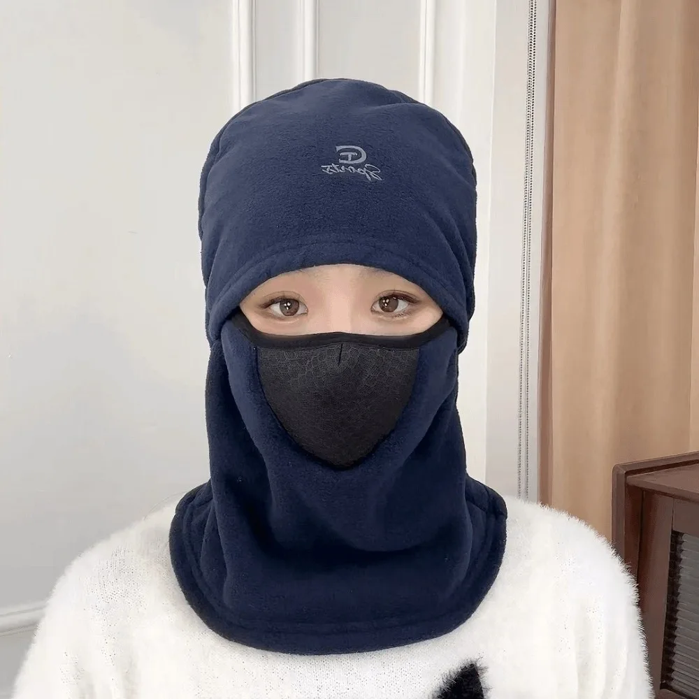 

New Polar Fleece Scarf Mask Integrated Hat Windproof Coldproof Pullover Cap Warm Breathable Neck Warmer Outdoor Sports