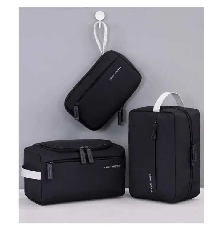 Große Kapazität Leichtgewichtige Wasserdichte Kosmetik-Organizer-Tasche mit Fächern Faltbare Make-up- und Toilettenartikel-Tasche – Detail 2