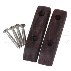 2x Rosewood Thumb Rest with Mounting Screws Wooden for Bass Guitar