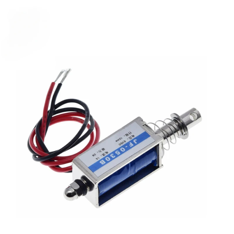 JF-0530B DC 6V 12V 24V Push&Pull type Open Frame Electromagnet keeping Force 5N travel 10mm Linear Solenoid