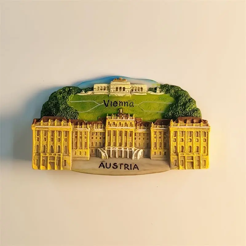 

Austria Vienna Belvedere Palace Travel Souvenir Creative 3D Painted Decorative Magnetic Fridge Magnet Gift