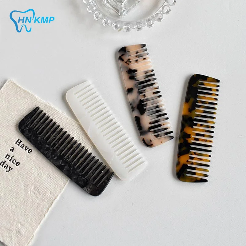 Portable Pocket Acetate Comb 1Pcs Smooth Edge for Men Daily Beard Grooming Hiking Travel Use