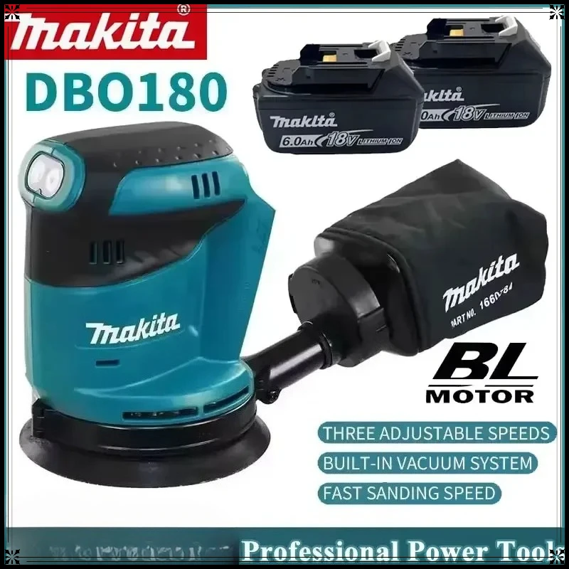 

Бесщеточная эксцентриковая шлифовальная машина Makita DBO180Z (только инструмент) для обработки дерева, шлифовки и полировки шпатлевки